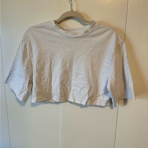 Gymshark Cotton Boxy Crop Top - White